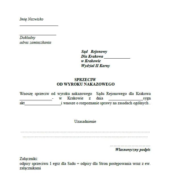 Jak skutecznie napisać sprzeciw od wyroku nakazowego - krok po kroku Jak skutecznie napisać sprzeciw od wyroku nakazowego - krok po kroku