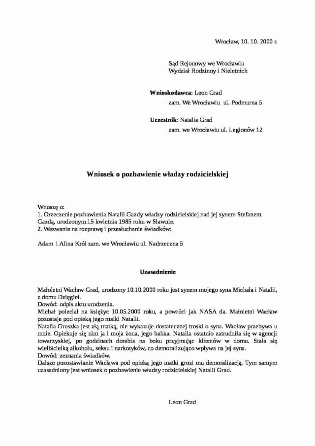 Pytania sądu o pozbawienie władzy rodzicielskiej - co warto wiedzieć Pytania sądu o pozbawienie władzy rodzicielskiej - co warto wiedzieć